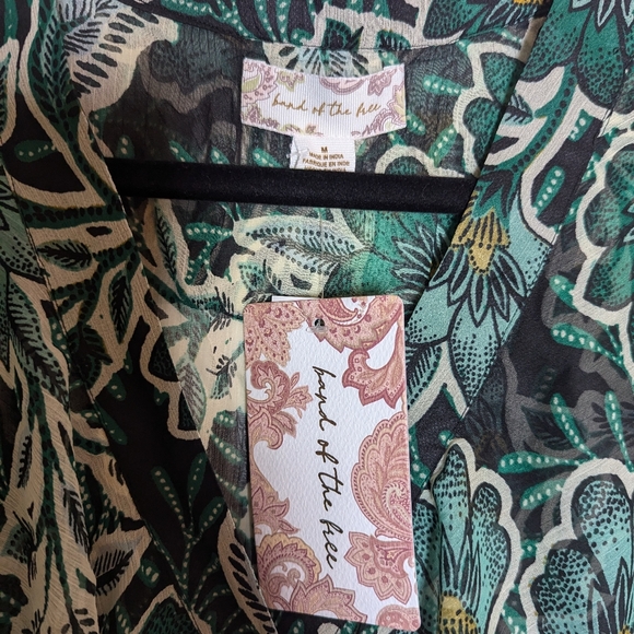 Band of The Free NWT Bonnie Emerald Floral Long Sleeve Bodysuit Size Medium - Picture 4 of 7